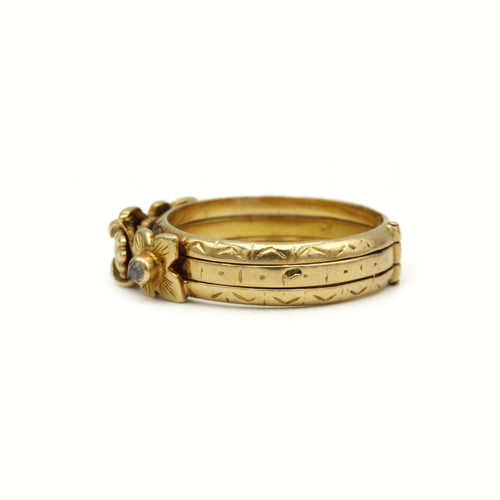 Bague Bague or diamants rubis 58 Facettes 240218R