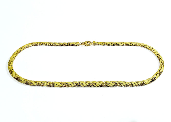 Collier Collier Or jaune Lisse et Sablé 58 Facettes