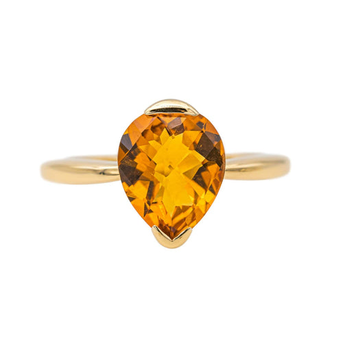 Bague 54 Bague  Or jaune Citrine 58 Facettes 4098651RV