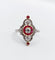 Bague 51 Bague - Bague marquise Art déco en platine et diamants, rubis synthétiques 58 Facettes A06548