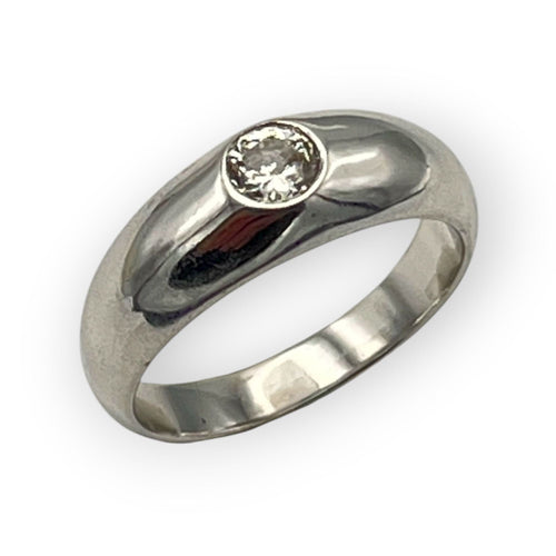 Bague 51 Bague jonc anglais diamant 0.16 ct 58 Facettes 149061011