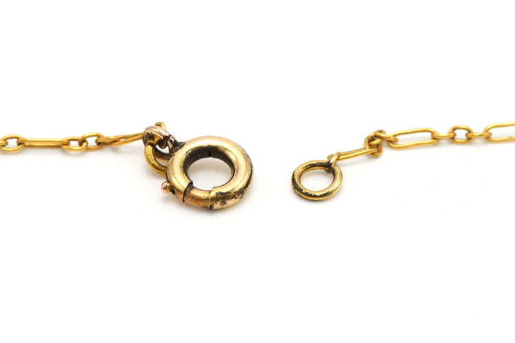 Collier Collier Art Nouveau en or jaune serti de tourmalines, de perles et de diamants 58 Facettes 22936