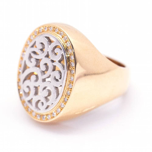 Bague 56 Bague SIGNAL en or bicolore et diamants 58 Facettes D364832FV