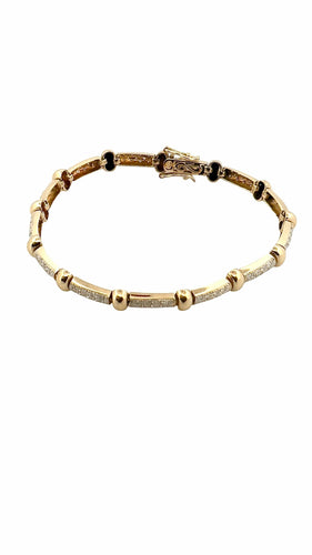 Bracelet Bracelet vintage en or jaune et diamants 58 Facettes