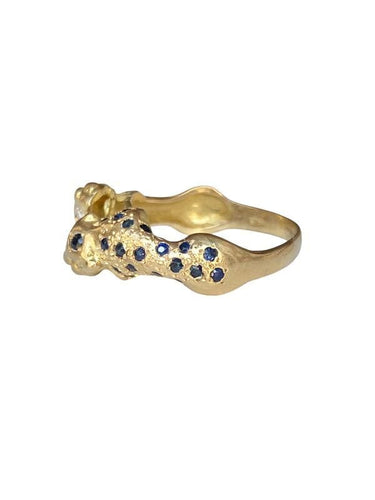 Bague 54 Bague en or jaune saphirs diamants 58 Facettes