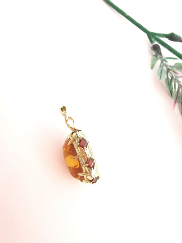 Pendentif Pendentif Cabochon d'Ambre 58 Facettes AA 1620