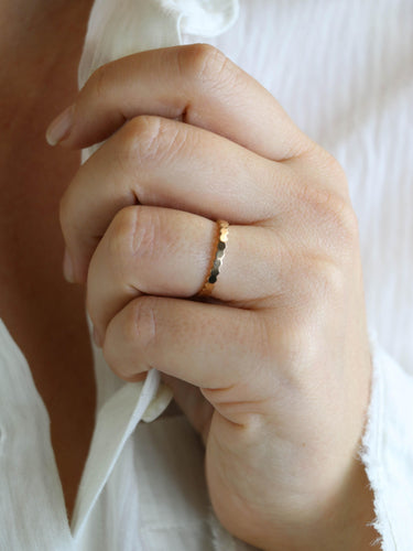 Bague 54 CHAUMET Alliance or rose Bee My Love 58 Facettes 1208.3