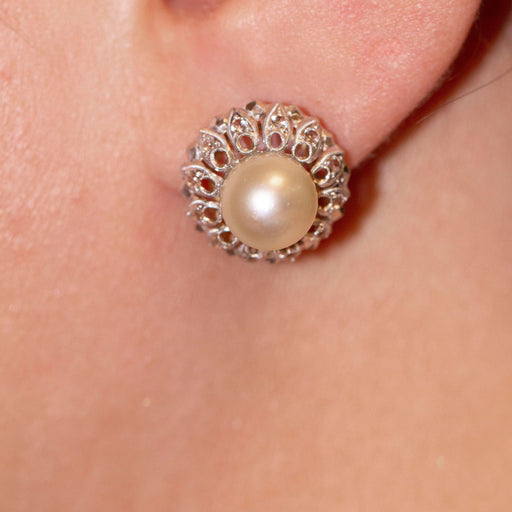Boucles d'oreilles Boucles d'oreilles PLATIN avec perles et diamants 58 Facettes D361021JC