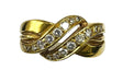 Ring 56 Gold Braid Ring with Diamonds 58 Facettes 20400000816