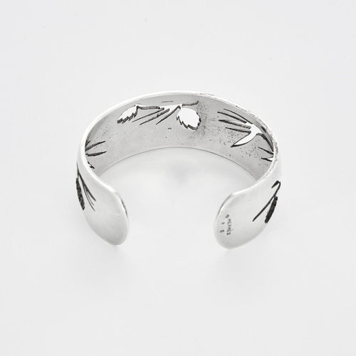 Bracelet Hermès - Bracelet manchette ouverte argent 58 Facettes