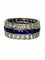 Bague 51.5 Alliance tour complet or blanc saphirs et diamants 58 Facettes 737