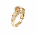 Bague 61 Bague or jaune, zircon, pavage diamant. 58 Facettes 227341