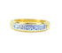 Bague 50 Demi alliance en or jaune et or blanc 18 carats et diamants 58 Facettes AB555
