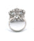 Bague 57 Bague vintage en or blanc avec aigue-marine et diamants 58 Facettes