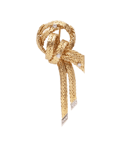 Broche Or blanc Or jaune 18K Diamant