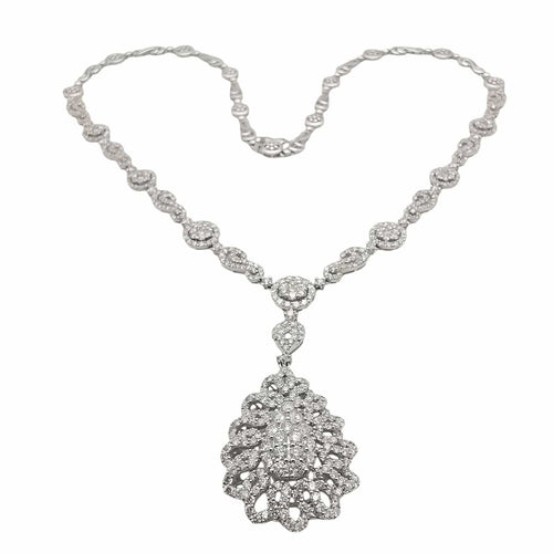 Collier Collier en or blanc & diamants 58 Facettes