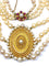 Collier Collier de perles 3 rangs, médaillon or 18 carats et fermoir rubis 58 Facettes AB354