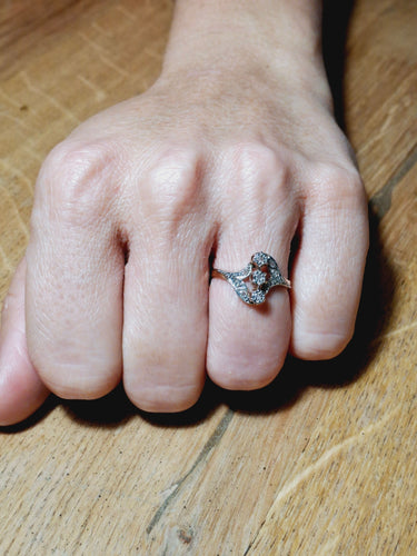 Bague 56.5 Bague en or et diamants Napoléon III 58 Facettes