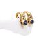 Boucles d'oreilles Boucles d'oreilles clips or - saphir et diamants 58 Facettes 240431