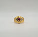 Bague 49 Bague or jaune sertie de diamants et rubis 58 Facettes