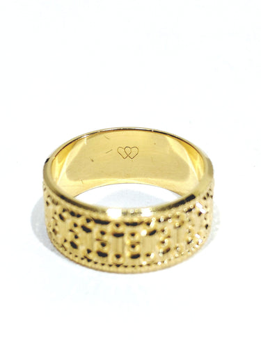 Bague 54 Alliance femme large en or rose 18 carats 58 Facettes