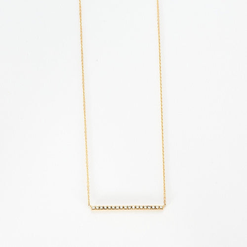 Collier Collier or jaune serti d’une barrette de diamants naturels 58 Facettes