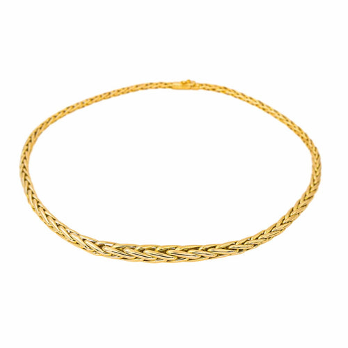 Collier Caplain Paris Collier Maille Palmier  Or jaune Saphir 58 Facettes 4438905CN