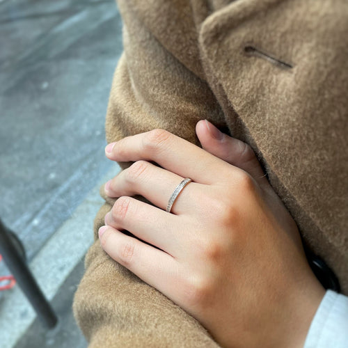 Bague 57 Alliance - Or & diamants 58 Facettes 240017SP