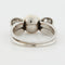 Bague 52 BAGUE EN OR BLANC ET PLATINE 18 CARATS 58 Facettes REF 10202/12