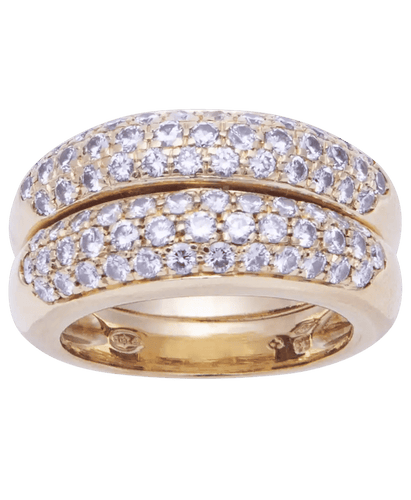 Bague 52 Bague pavée Or jaune 18K Diamants 58 Facettes BO210725/JUMELLES
