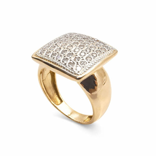 Bague 57 Bague en or jaune & diamants 58 Facettes