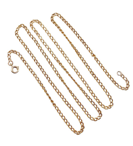 Collier Chaine vintage or rose, mailles gourmettes 58 Facettes B01017