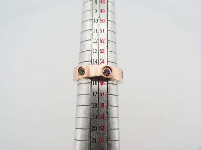 Bague 55 bague CARTIER love t55 en or 18k pierres saphir grenat amethyste 58 Facettes 271117