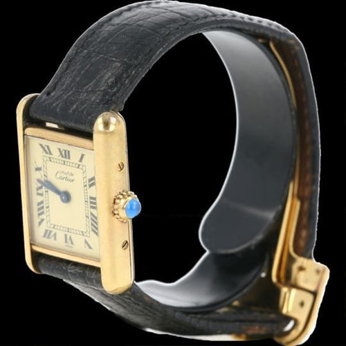 Montre Cartier Montre Tank Vermeil Must De Cartier Vermeil 58 Facettes MT43338