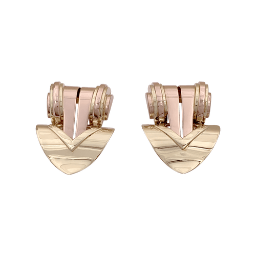 Clips vintage Tiffany & Co., or jaune, or rose. 58 Facettes 34597