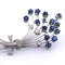 Broche Broche en or blanc 18 carats - Saphirs et diamants 58 Facettes