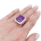Bague 55 Bague or blanc, diamants, améthyste. 58 Facettes 34515