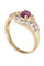 Bague 55 Bague moderne or jaune rubis et diamants 58 Facettes 091321