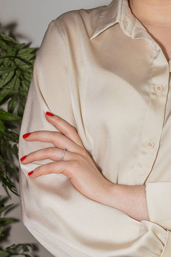 Bague 54 Bague Alliance américaine   Or blanc Diamant 58 Facettes 4152531RV