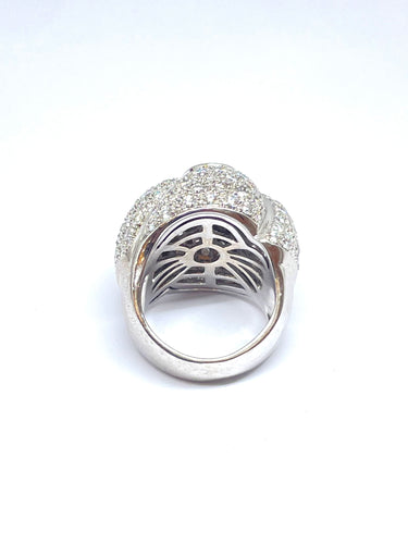 Bague 50 Bague prestige en or blanc liants et rubis 58 Facettes