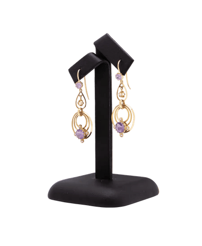 Boucles d'oreilles Boucles d'oreille Or jaune 18K Améthyste Perle 58 Facettes BO200126/TourbillonAmethyste/PHOTO