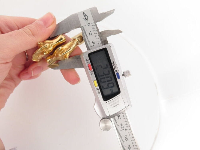 Bracelet vintage bracelet HERMES galop 2 tetes de chevaux ravinet d'enfert plaque or 58 Facettes 267396