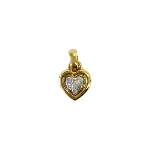 Pendentif Pendentif Cœur or jaune et diamants 58 Facettes INV035