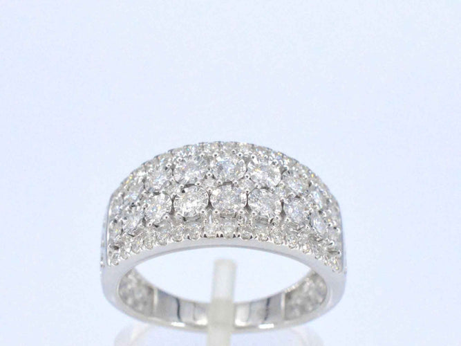 Bague 54 Bague en or blanc avec diamants 1,00 carat 58 Facettes 2188