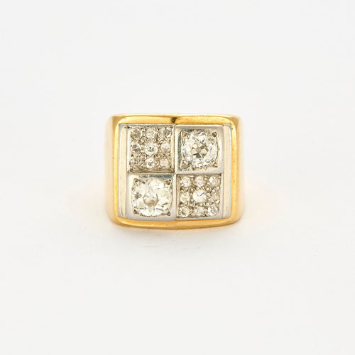 Bague 51.5 Bague Tank Diamants 58 Facettes