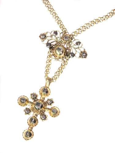 Pendentif Éclat divin : pendentif croix en or des années 1730 58 Facettes 20240-0285
