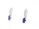 White gold earrings with diamonds and sapphire 58 Facettes 2031