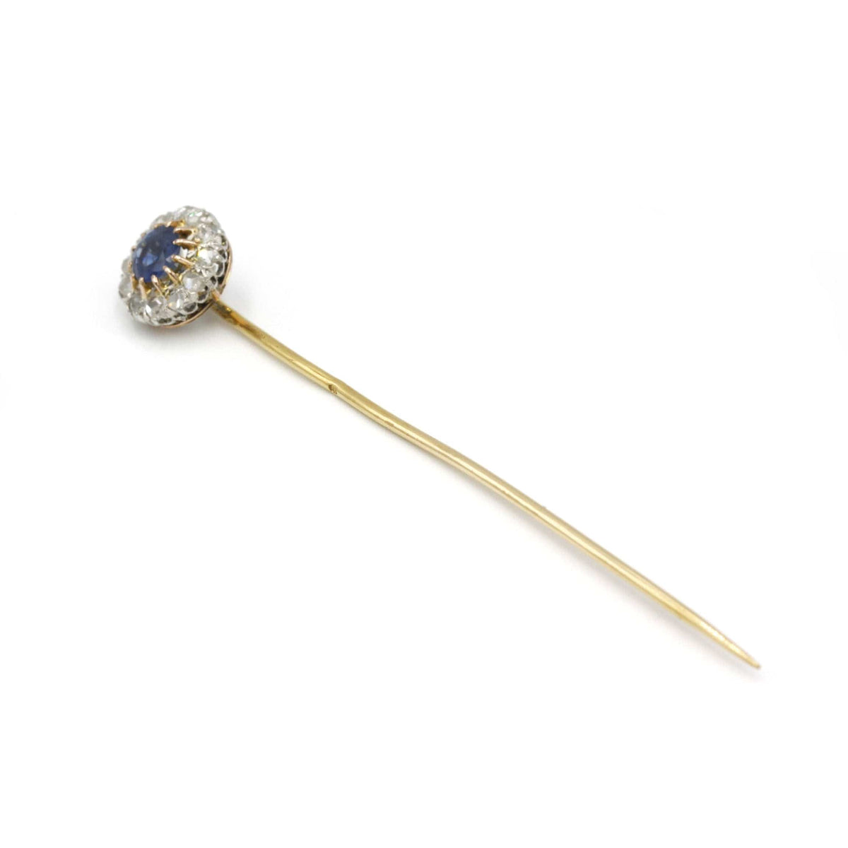 Épingle à Cravate En Or 18 Carats Avec Saphir - Bijou élégant Pour Homme, Occasion