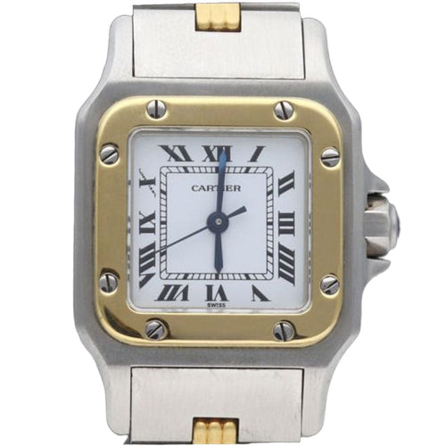 Montre Cartier Montre Santos Dame Or Jaune 18K Et Acier 58 Facettes MT41482