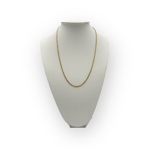 Collier Chaîne or jaune maille jaseron bombée 62 cm 58 Facettes 149062581